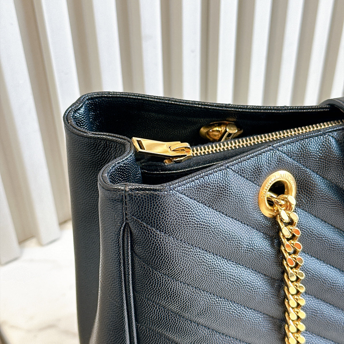 YSL Cassandre Tote in Black GHW