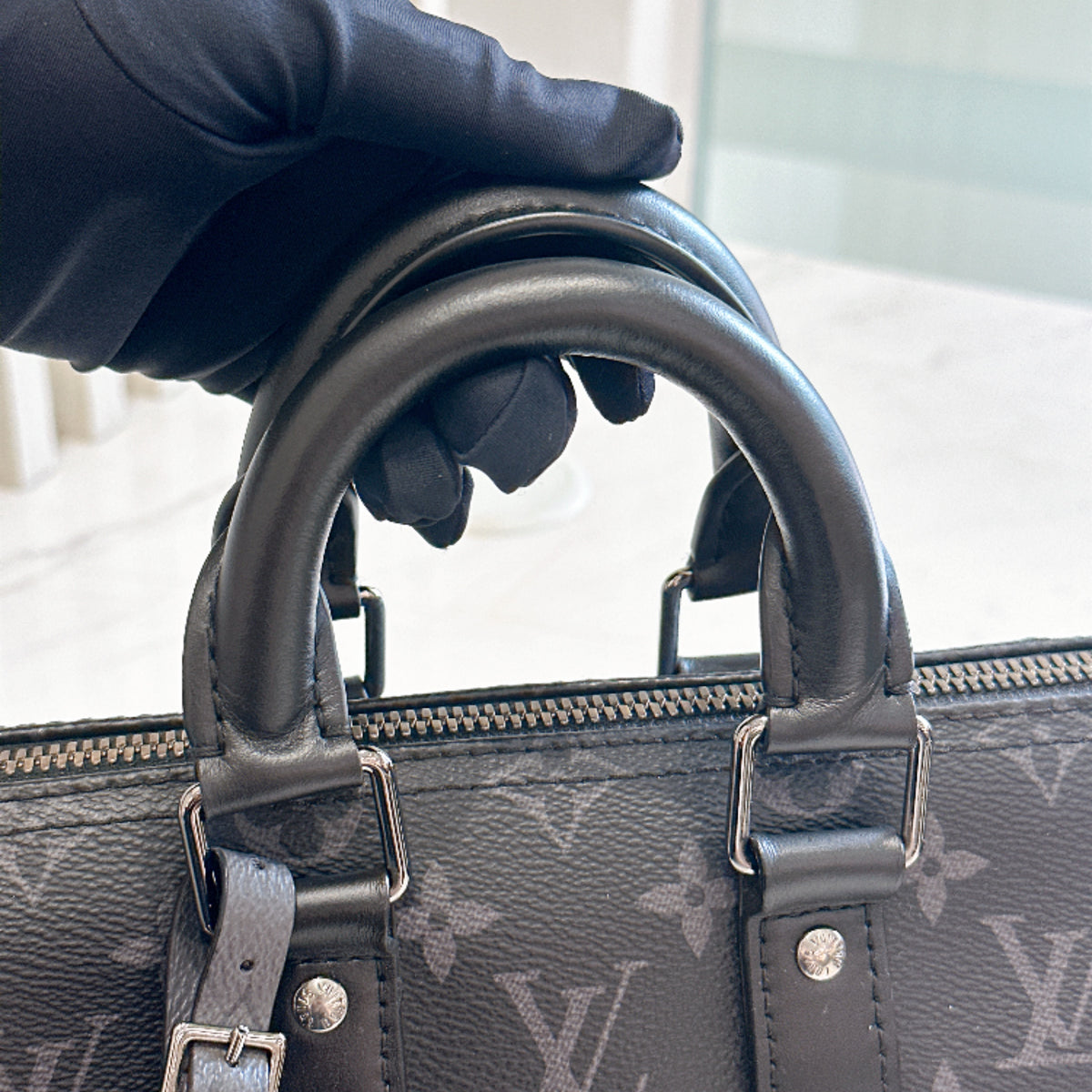 LV Keepall 25 in Monogram Eclipse