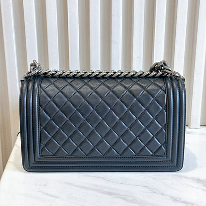 Chanel Boy Old Medium in Black Lambskin