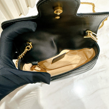 Gucci Marmont Supermini in Black GHW