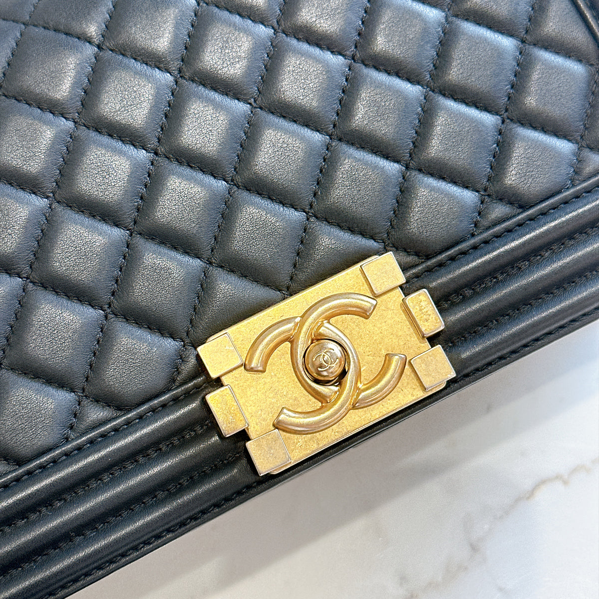 Chanel Boy Old Medium in Black Lambskin