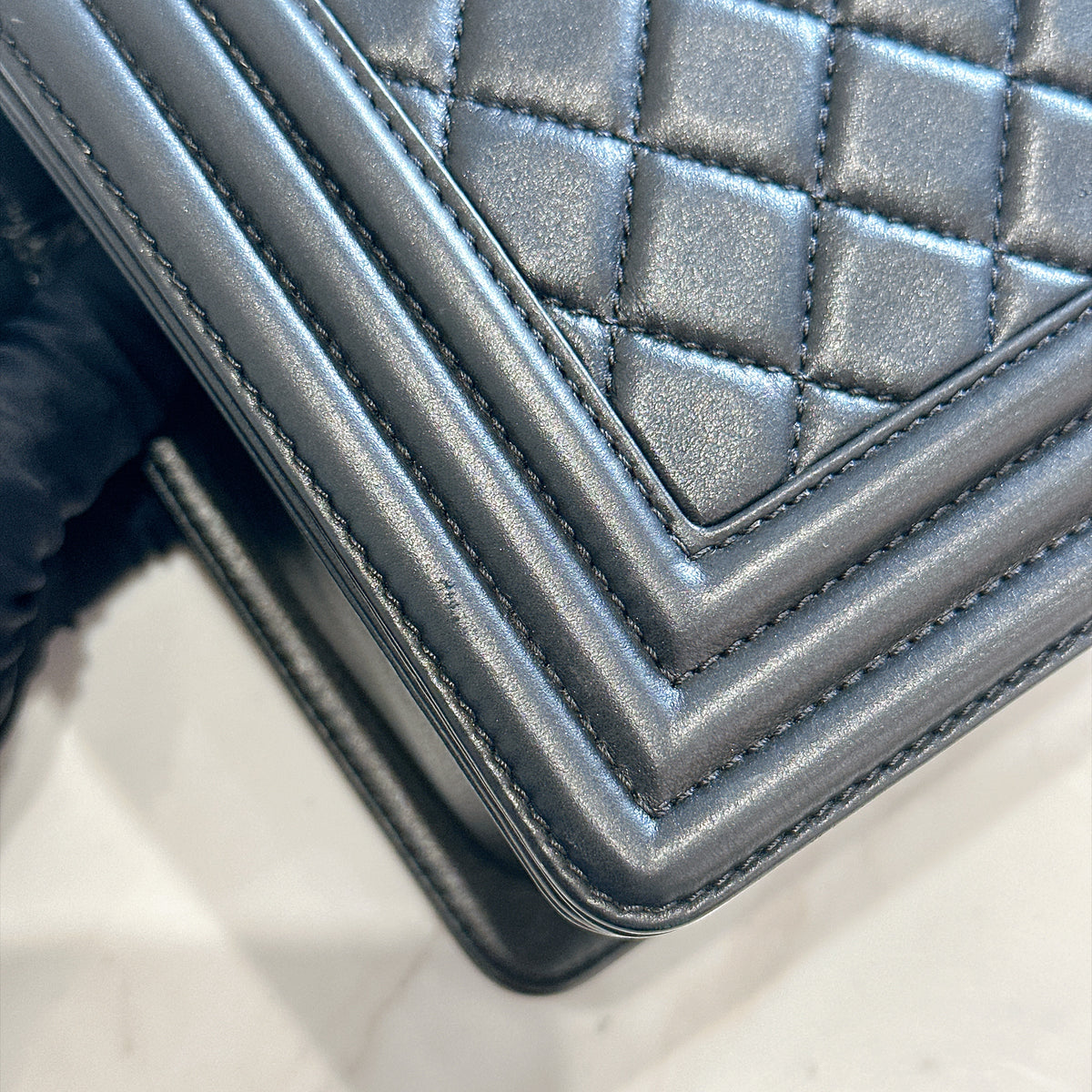 Chanel Boy Old Medium in Black Lambskin