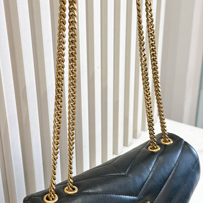 YSL Lou Lou Small in Black GHW