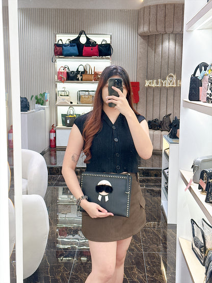 Fendi Karlito Flat Clutch Bag