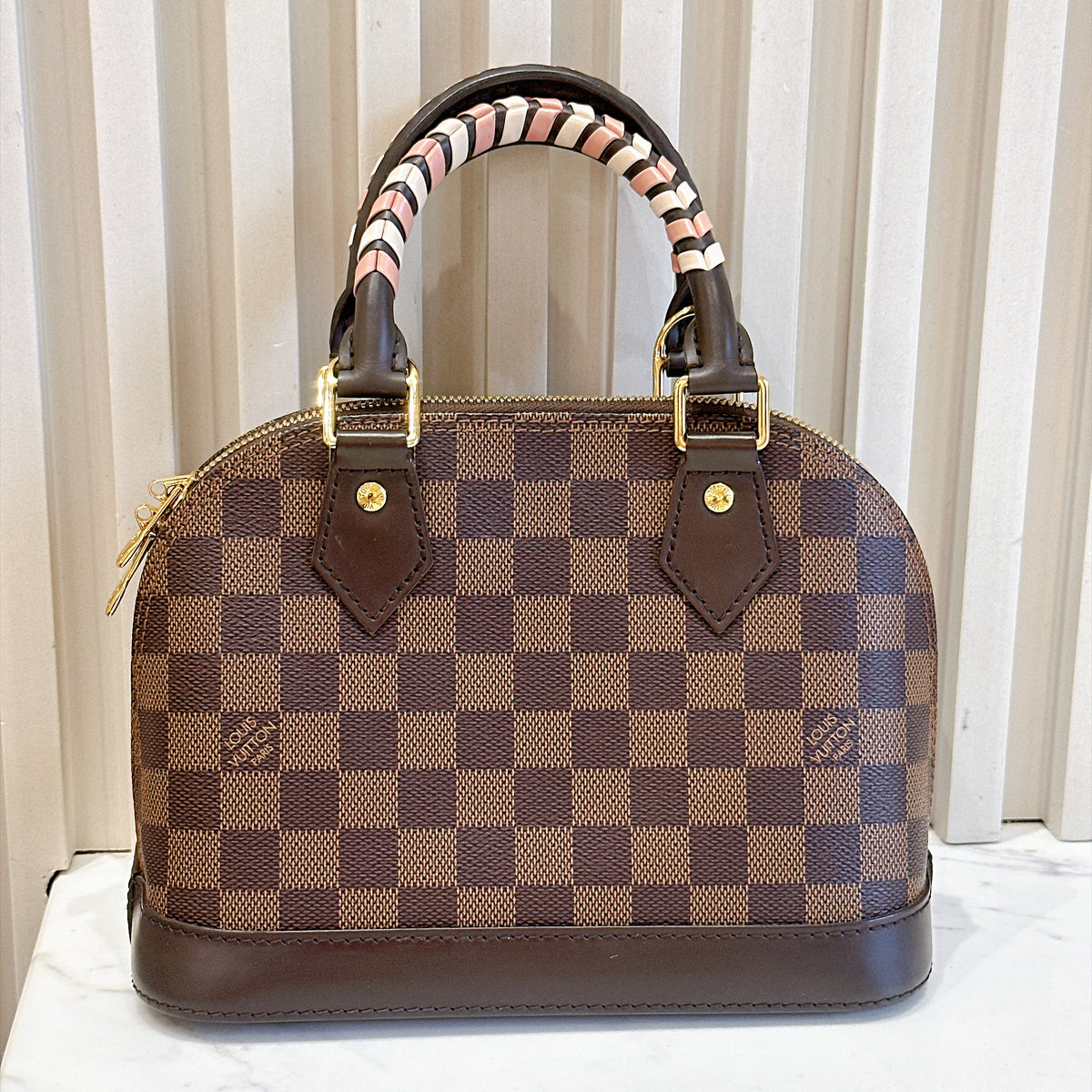 LV Alma BB Damier Ebene Braided