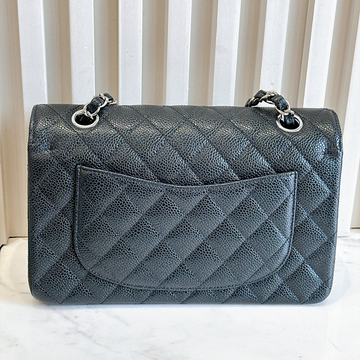 Chanel Classic Flap Small in Black Caviar SHW