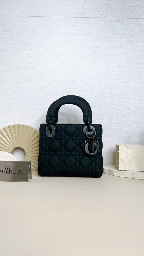 Lady Dior Mini in Black Ultramatte