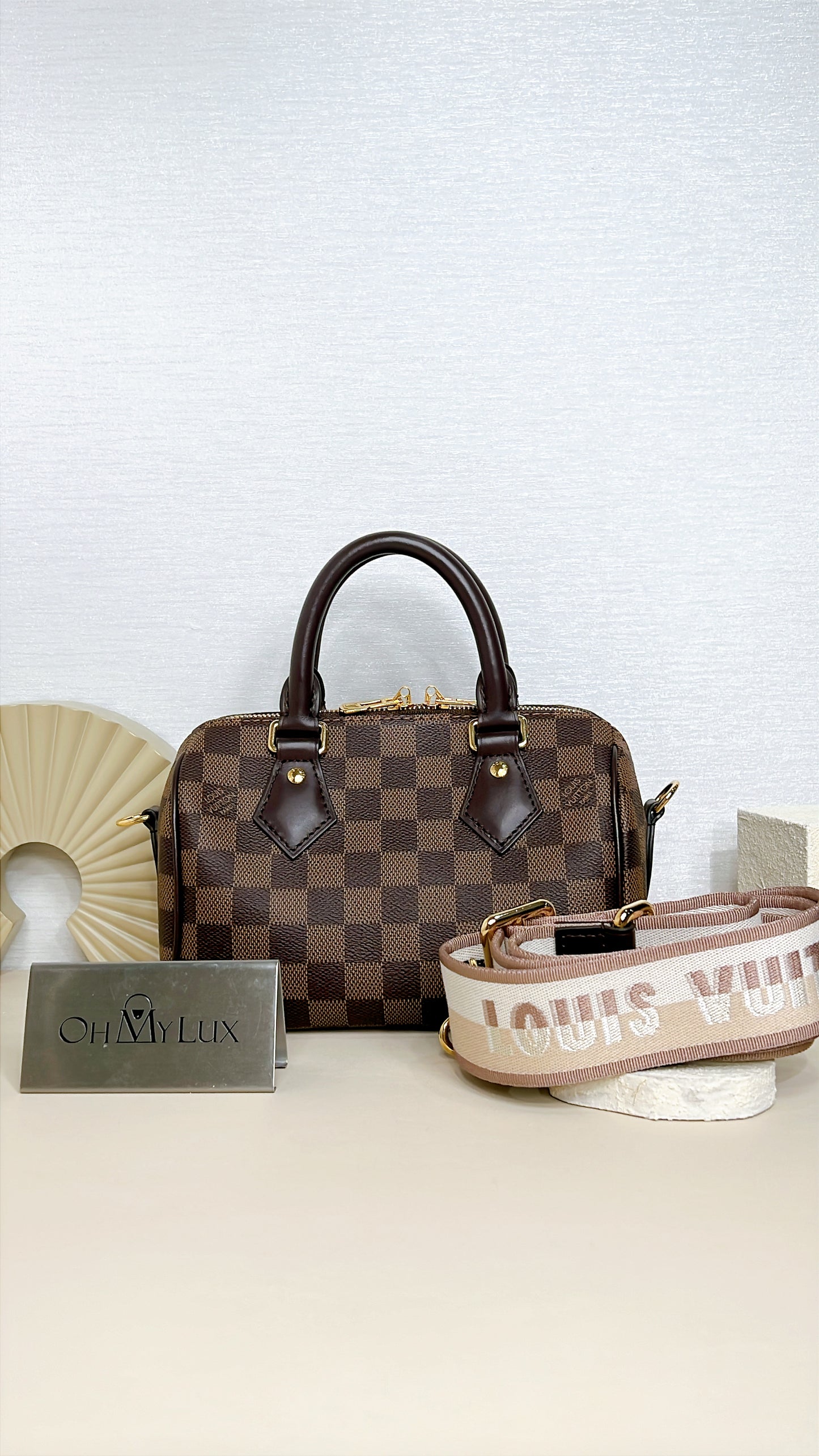 LV Damier Ebene Speedy 20 Bandouliere
