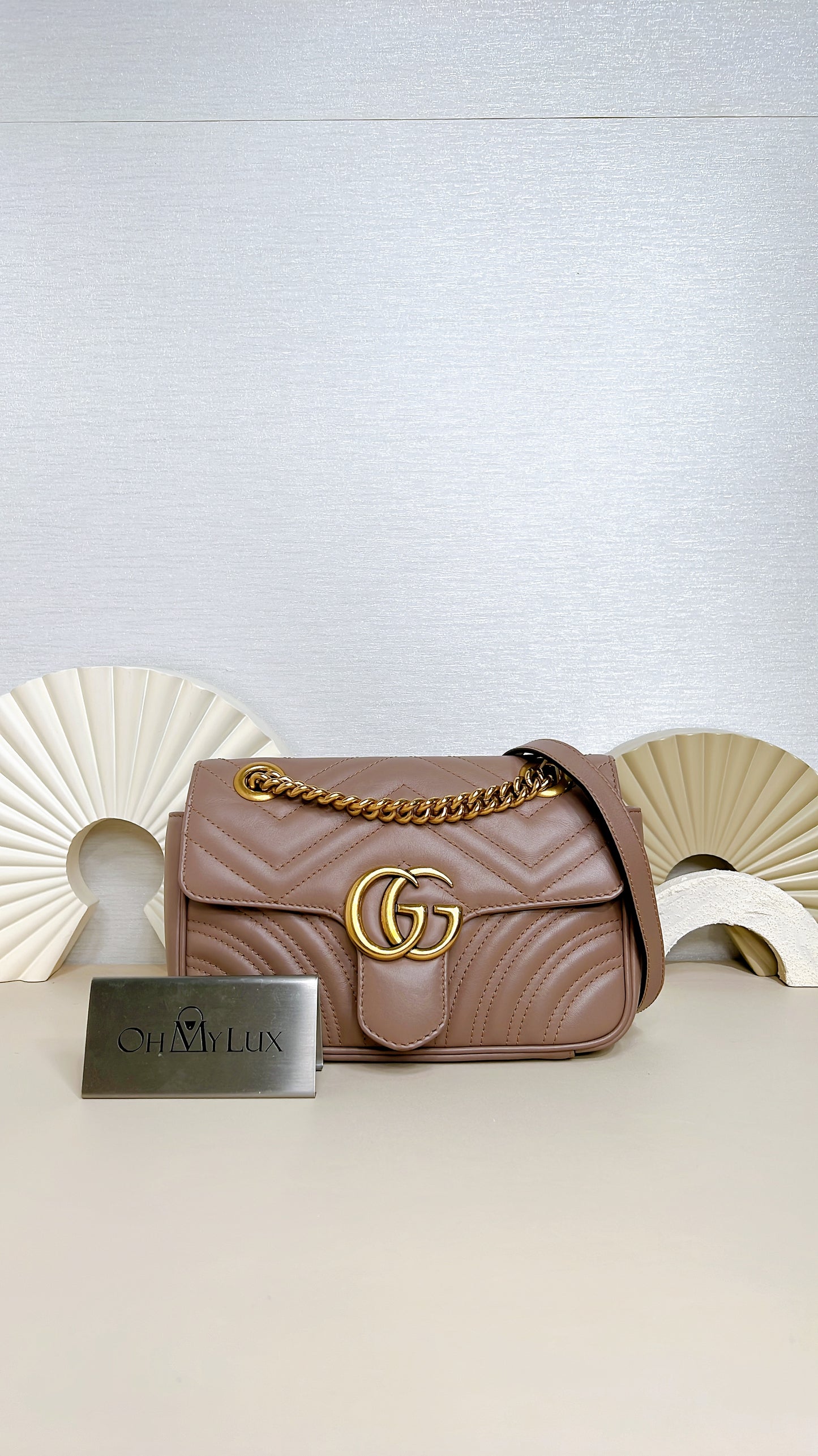 Gucci Marmont Mini in Dusty Pink