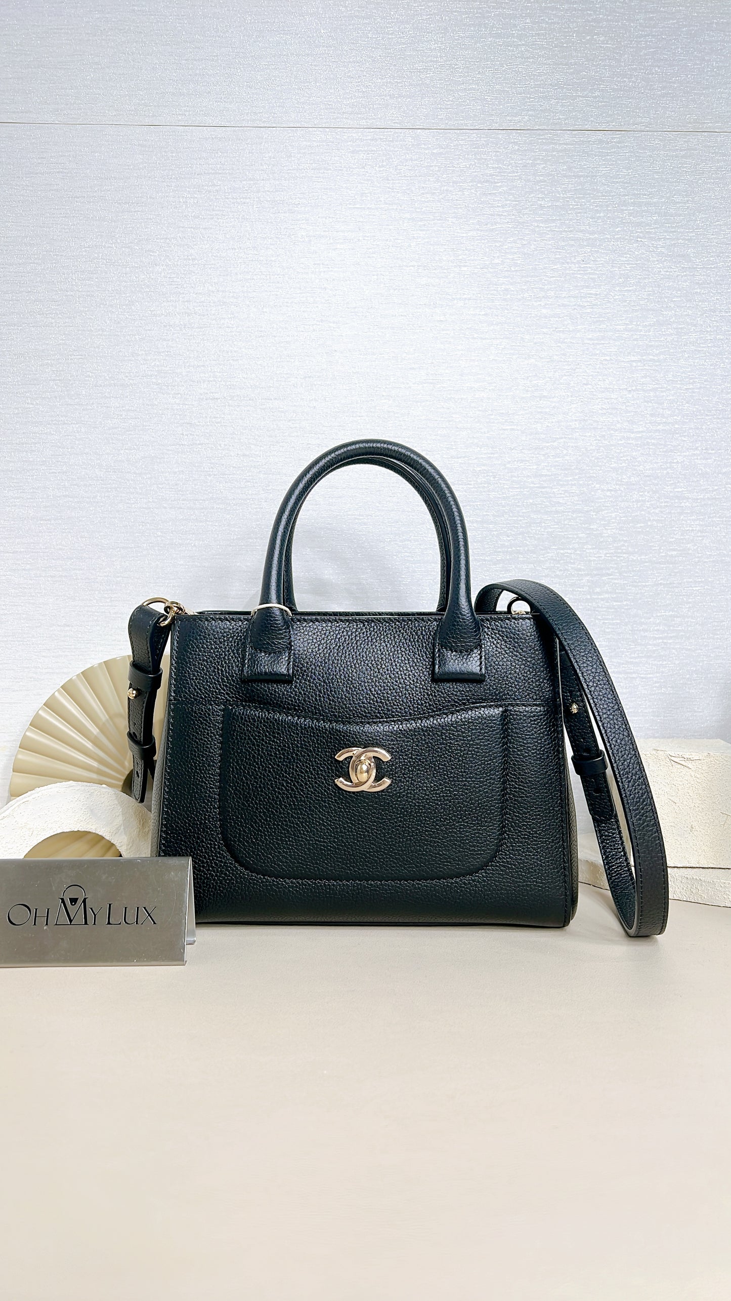 Chanel Mini Neo Executive Caviar in Black SHW