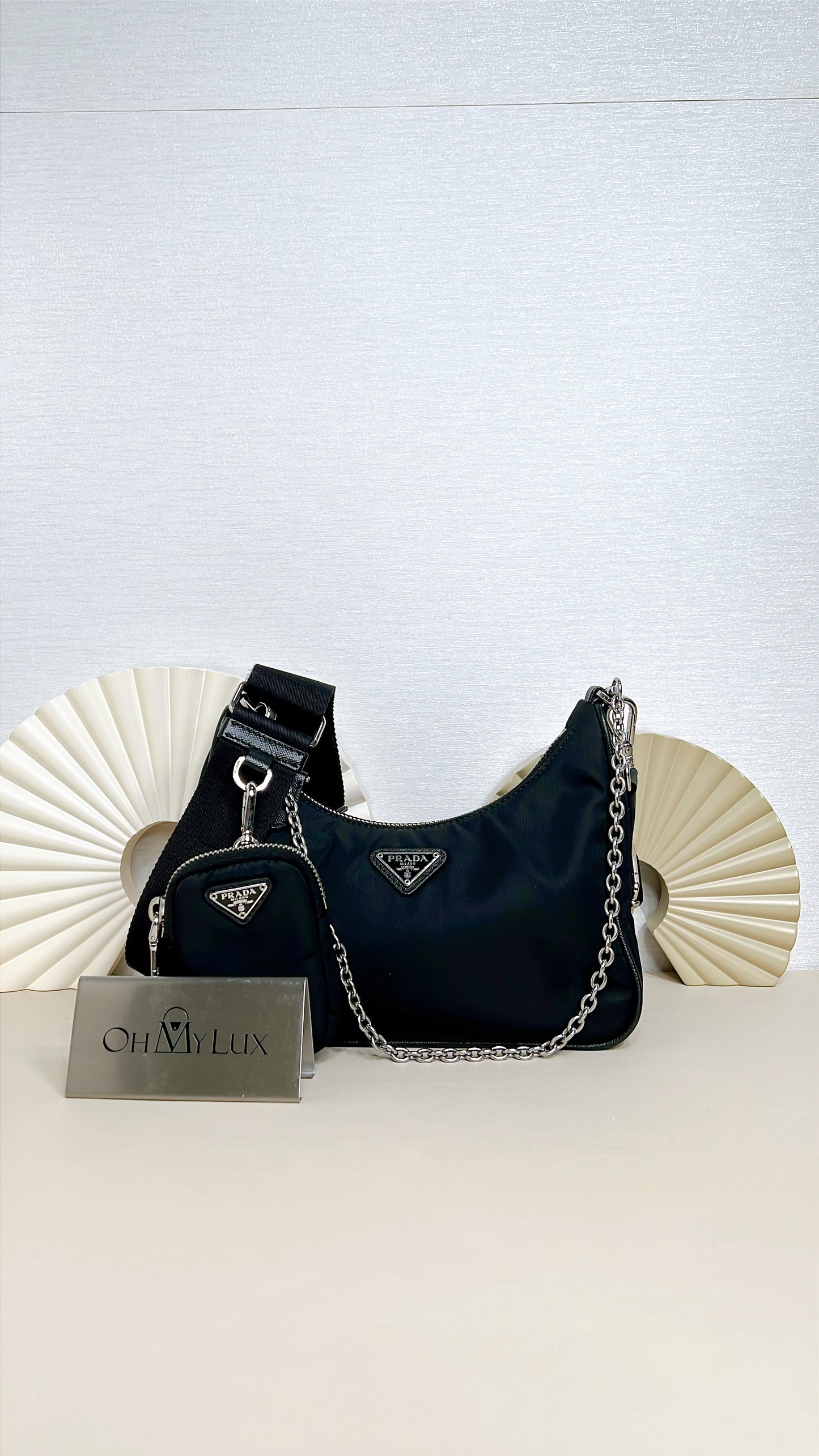 Prada Hobo 3 in 1 Black