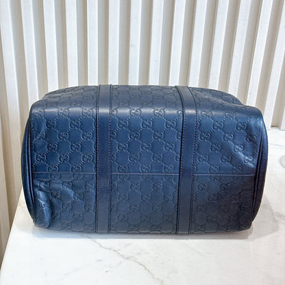 Gucci Guccissima Medium Joy Boston in Navy Blue
