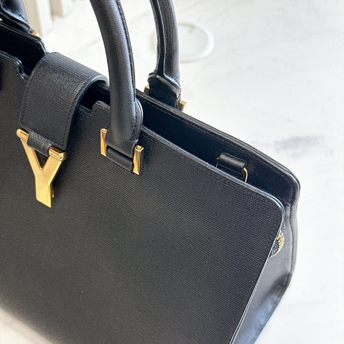 YSL Cabas Chyc Satchel Black
