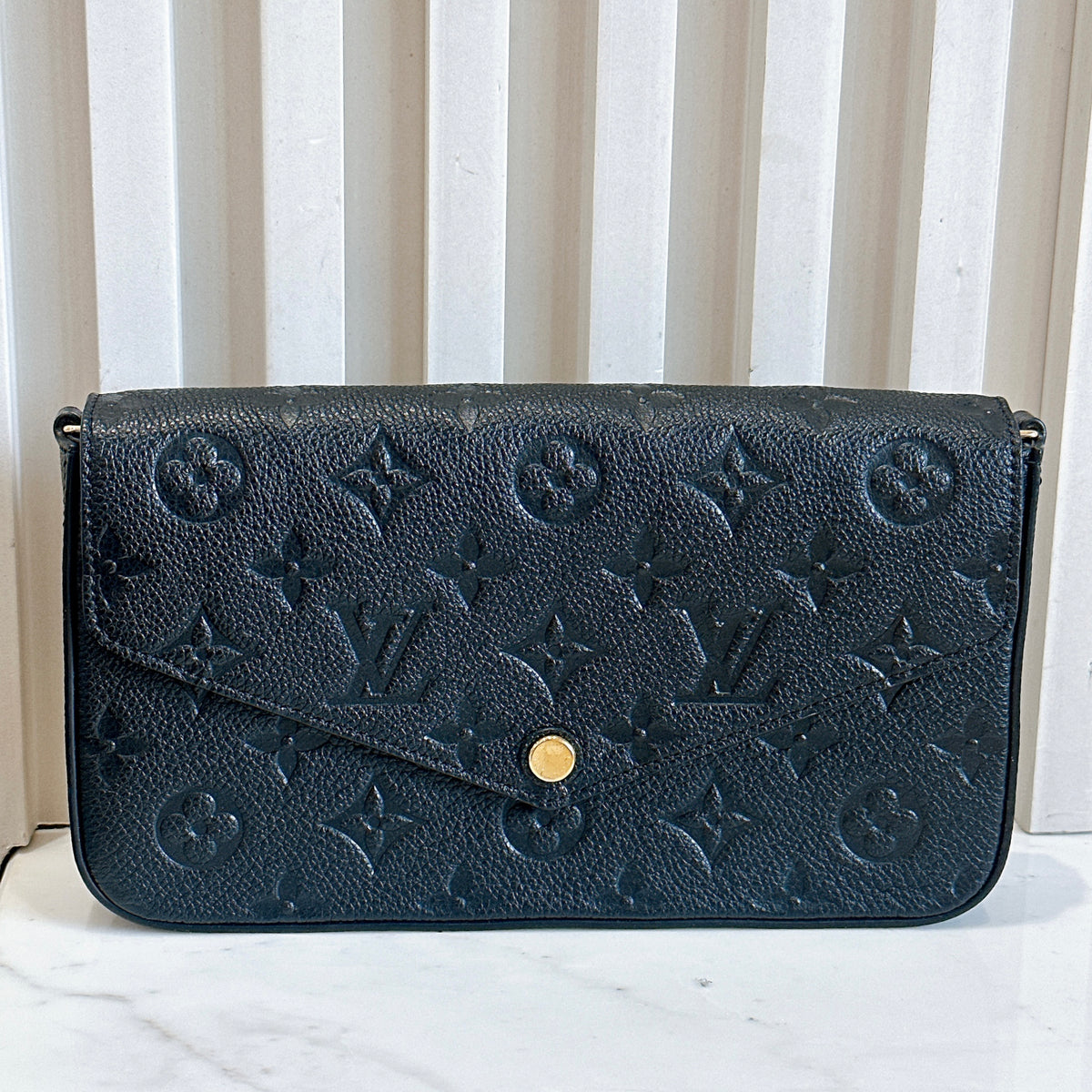 LV Felicie Pochette in Black Empreinte Leather