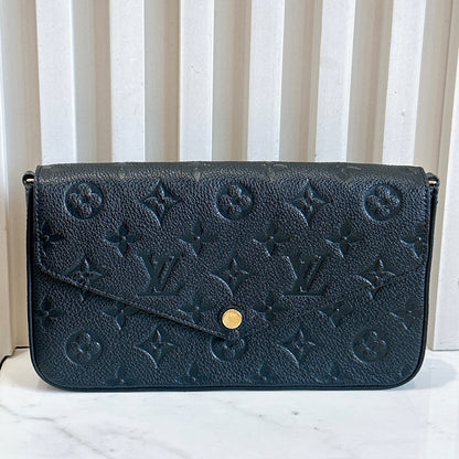 LV Felicie Pochette in Black Empreinte Leather