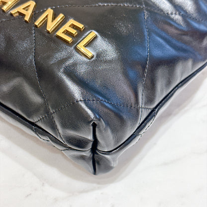 Chanel 22 Mini with Pearl Chain Black GHW