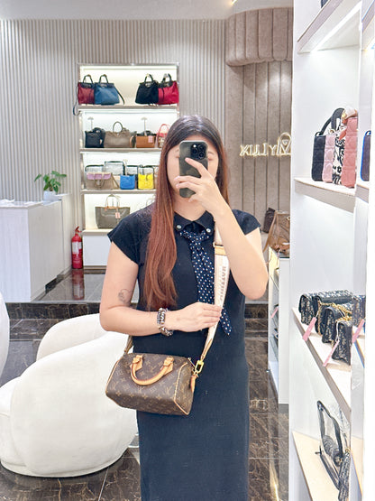 LV Monogram Speedy 20 in Beige Strap