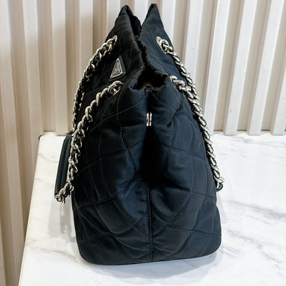 Prada Quilted Tessuto Nylon Chain Shoulder Tote