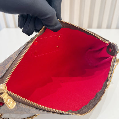 LV Damier Ebene Eva Clutch