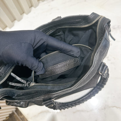 Balenciaga Le City Small In Black Arena Lambskin