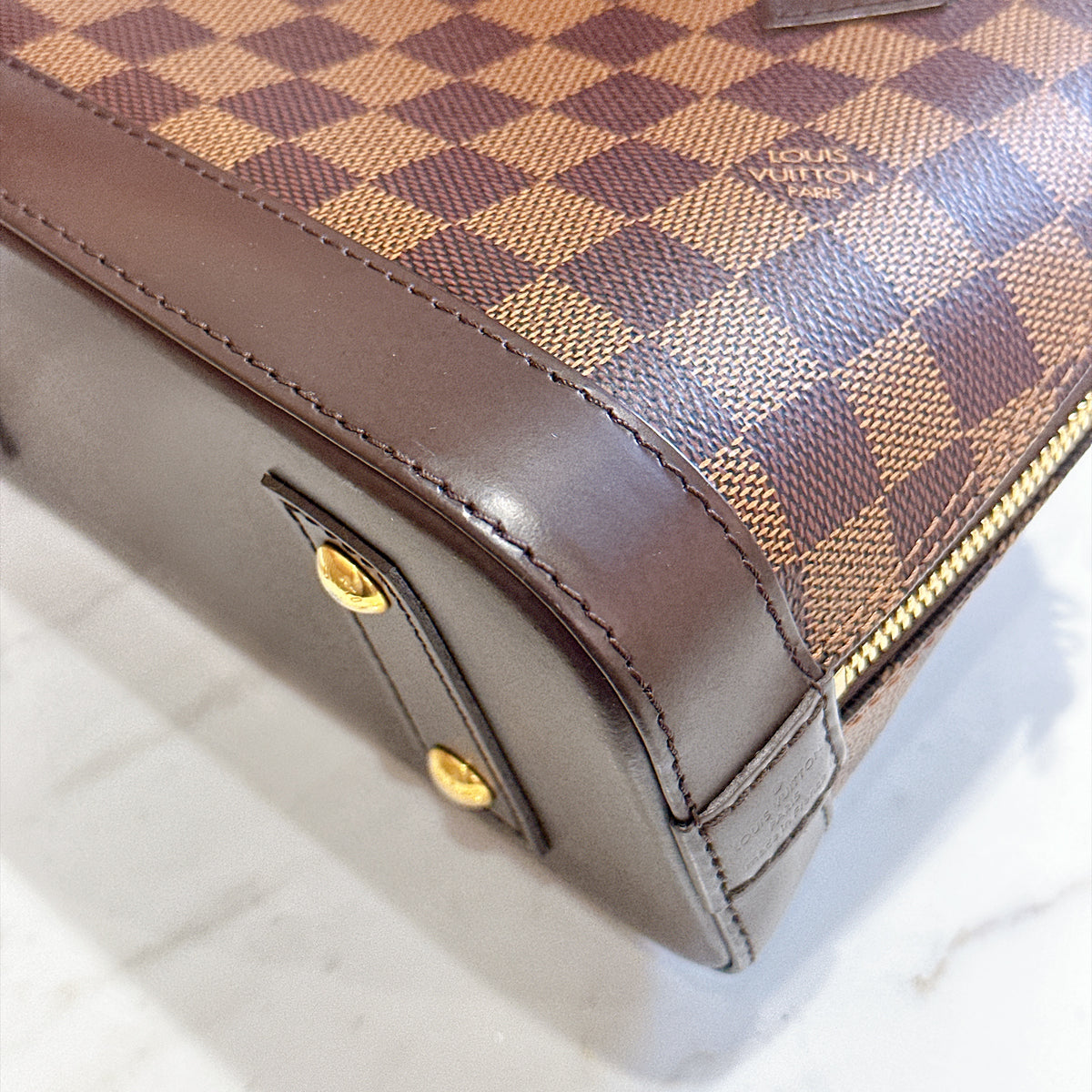 LV Alma BB Damier Ebene Braided