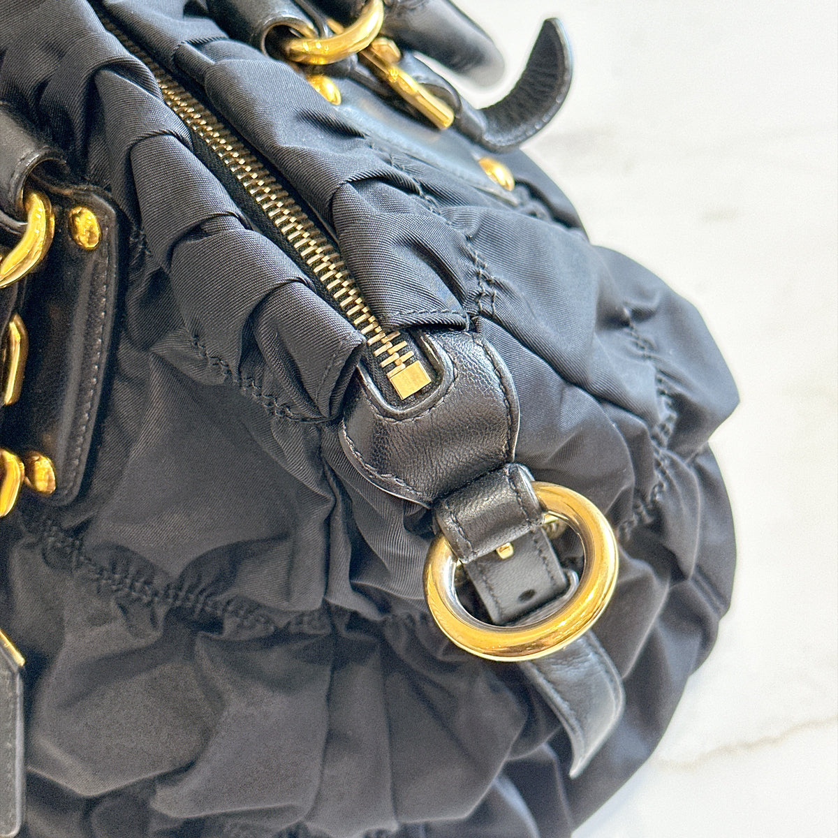 Prada Gaufre Tote Bag in Black Nylon