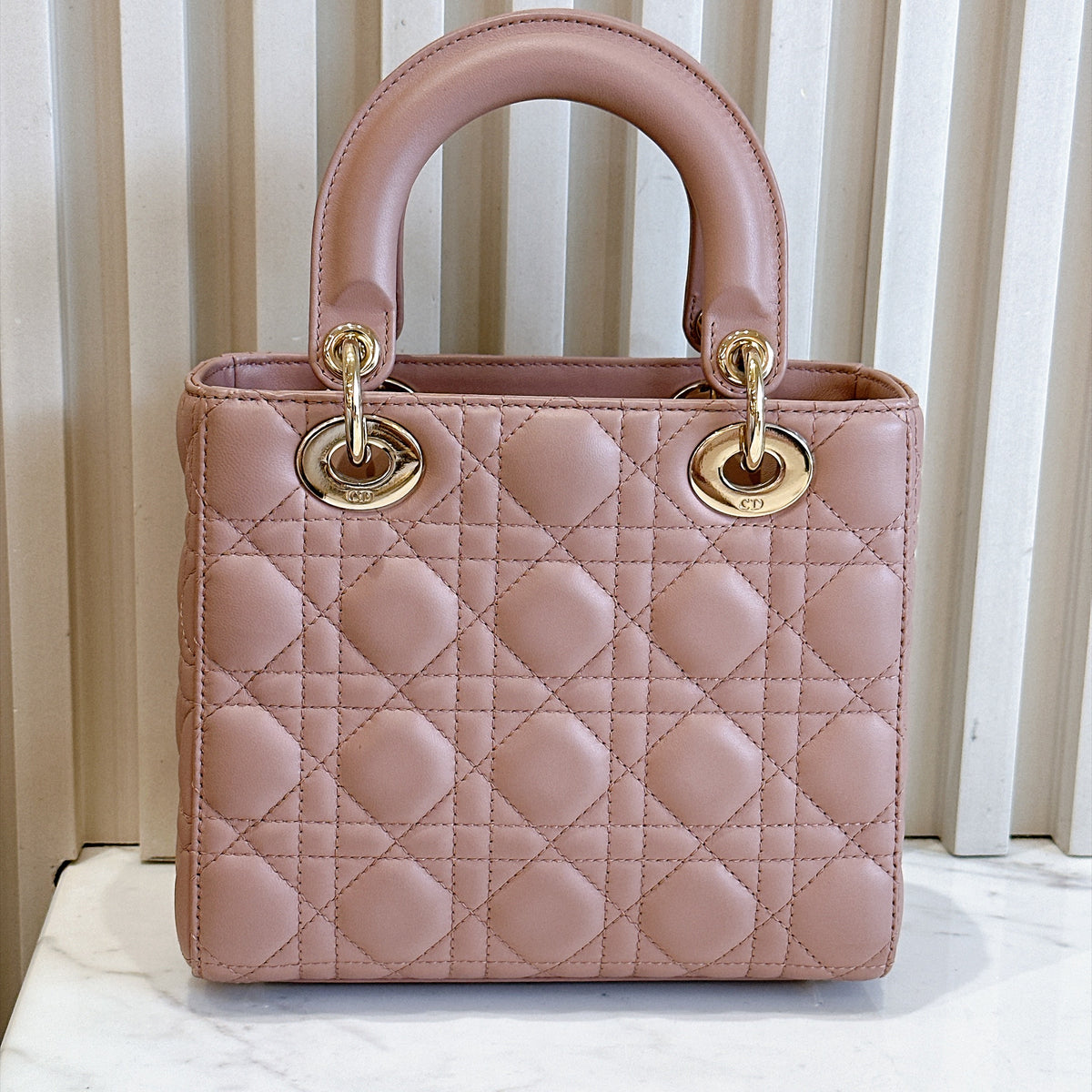 Lady Dior Small Pink in LGHW