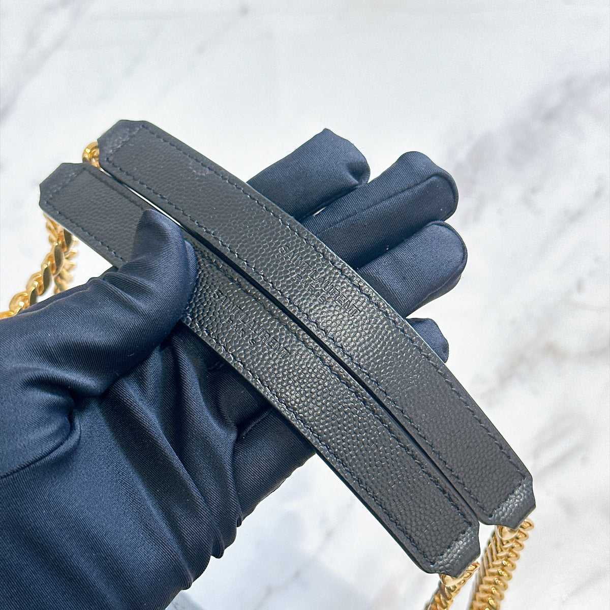 YSL Envelope Medium In Black GHW