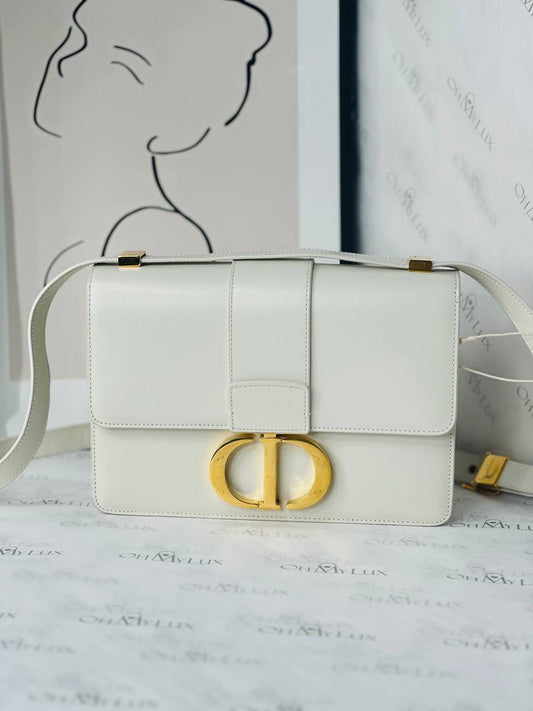Dior Montaigne 30 Leather Strap in White