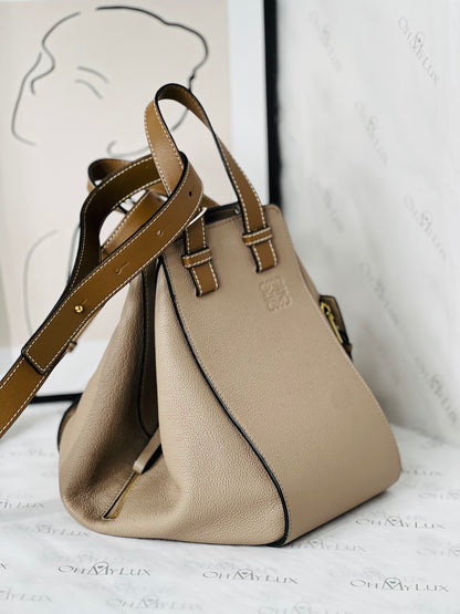 Loewe Hammock Soft Grained Calfskin in Sand