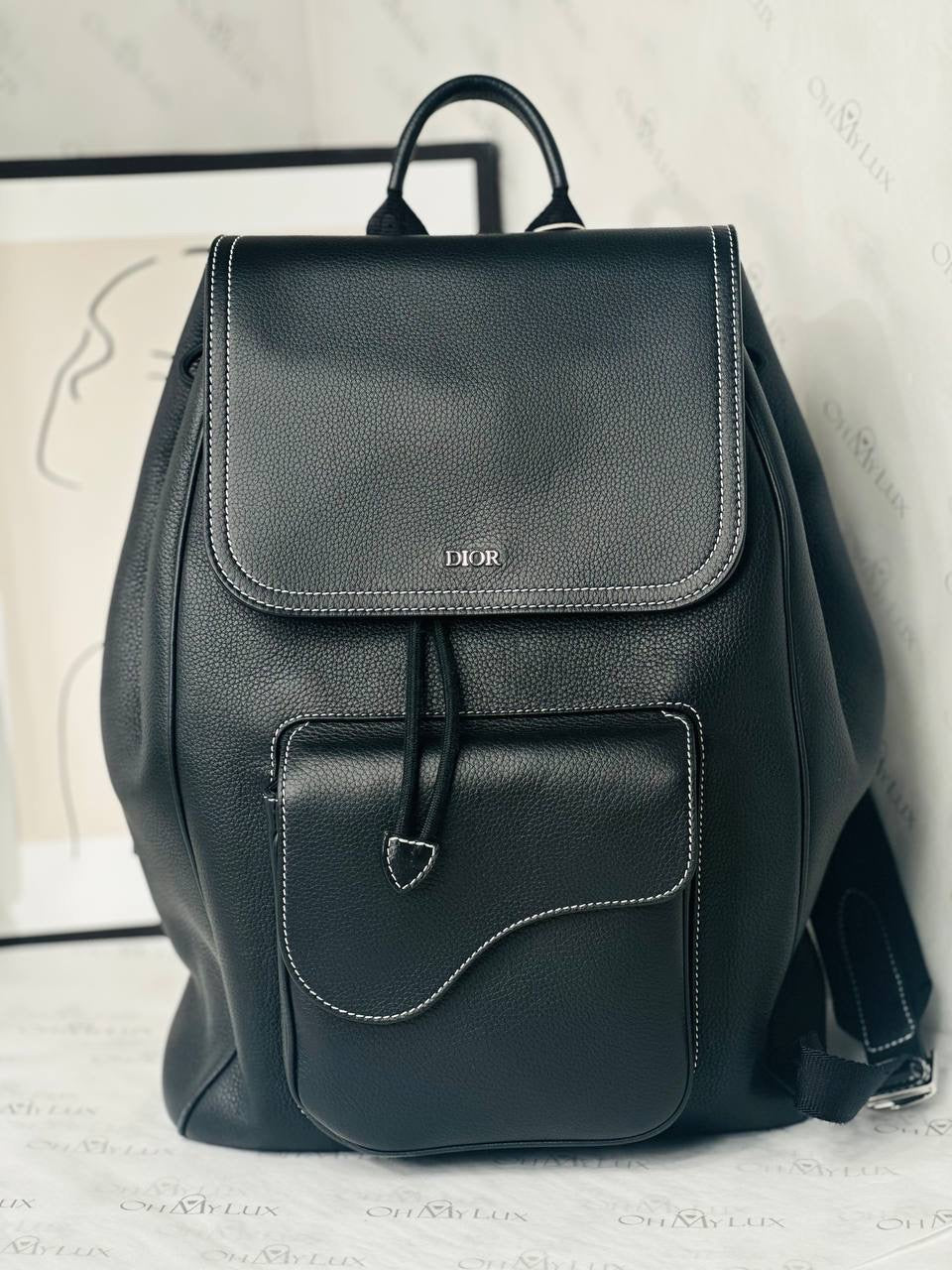 Dior Saddle Backpack in Black