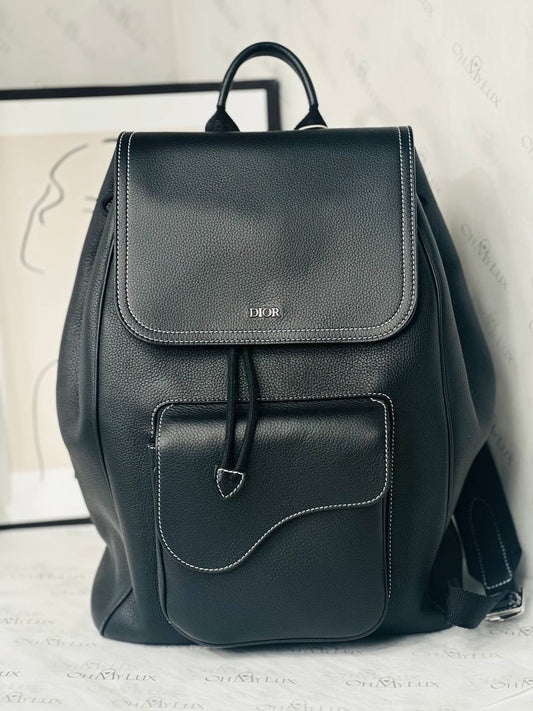Dior Saddle Backpack in Black