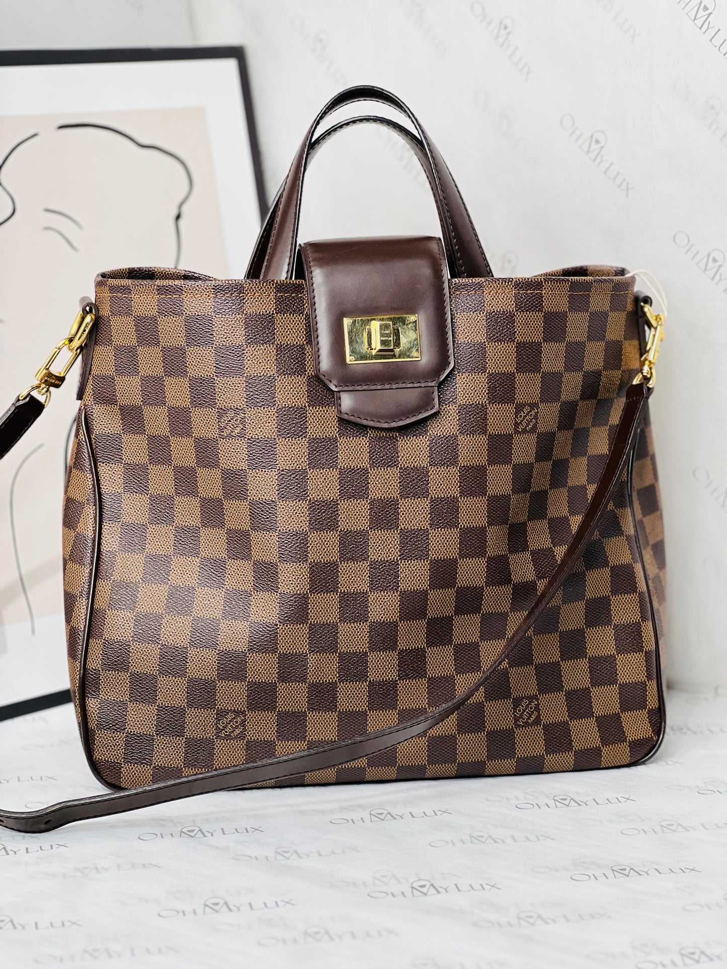 LV Damier Ebene Cabas Roseberry