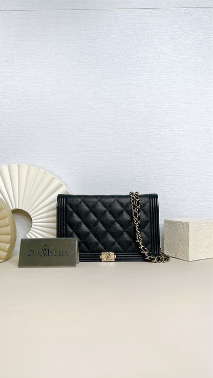 Chanel Boy WOC in Black GHW