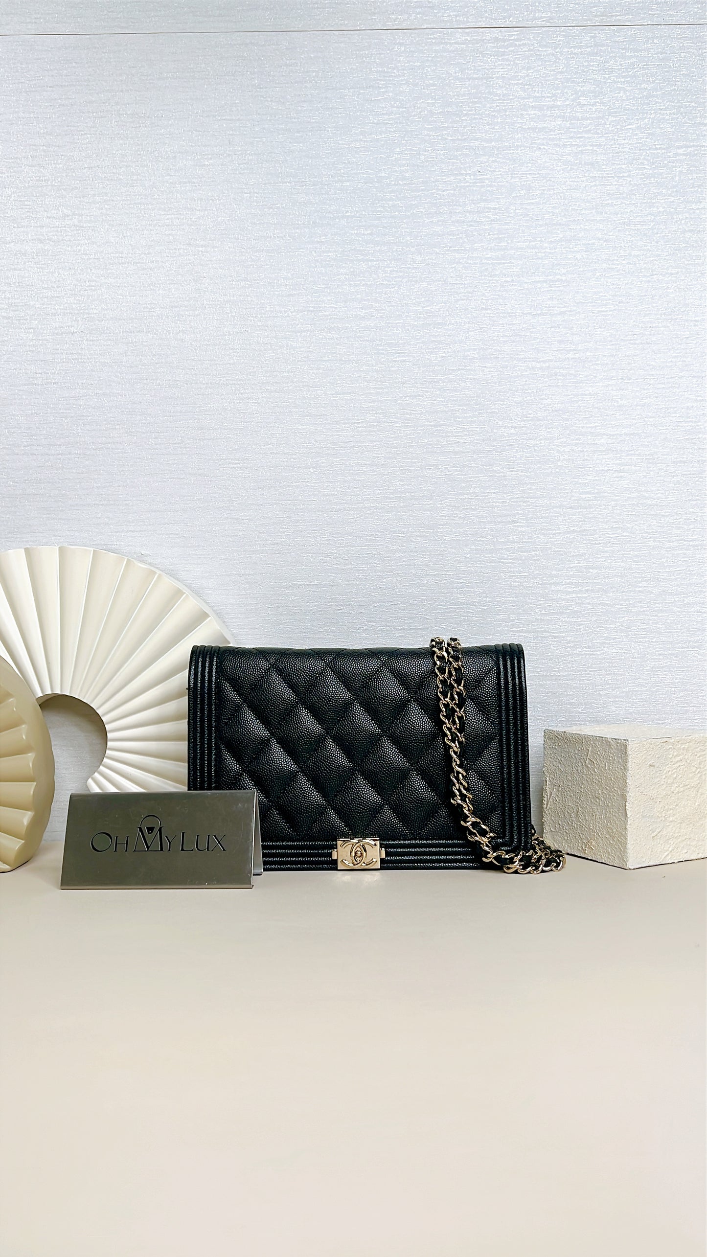 Chanel Boy WOC in Black GHW