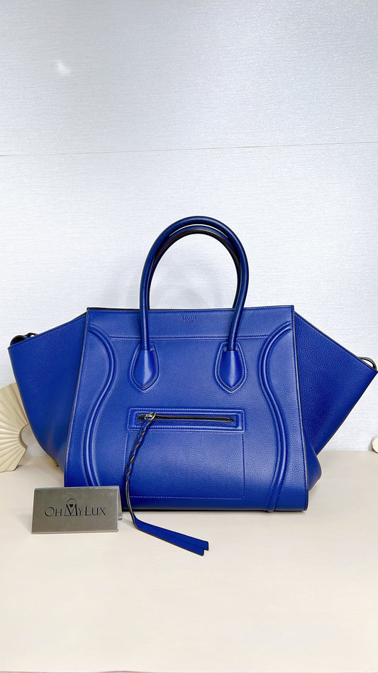 Celine Phantom Luggage Tote in Blue