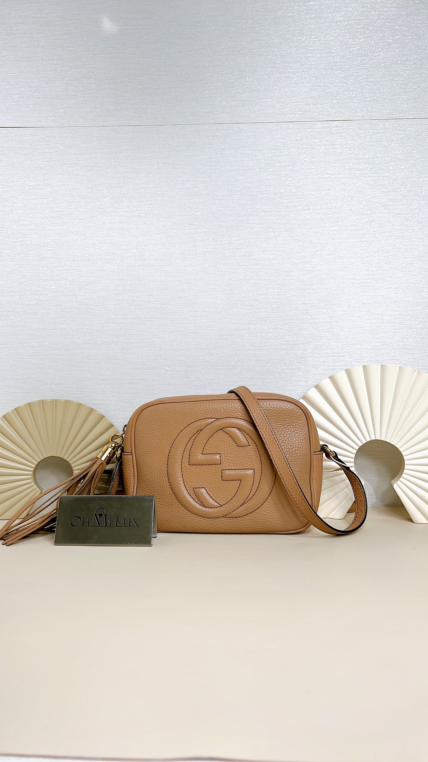 Gucci Soho Camera Bag in Beige