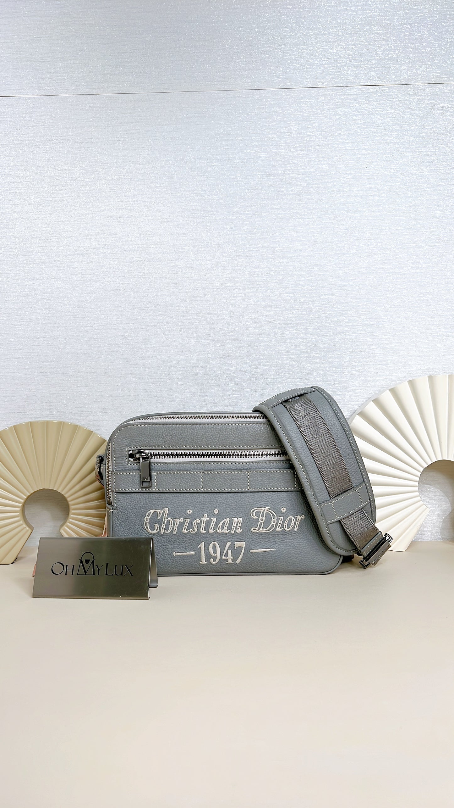 Dior Safari 1947 Messenger Bag in Grey