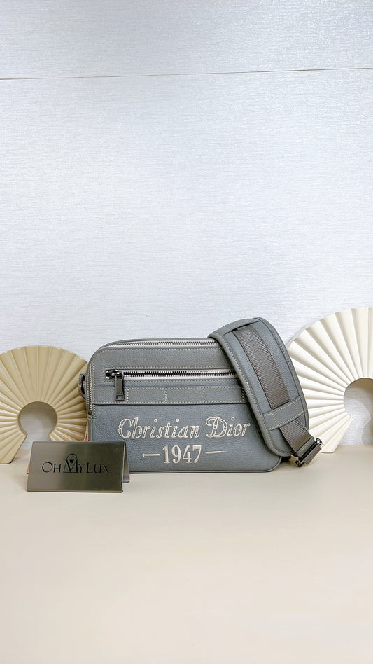 Dior Safari 1947 Messenger Bag in Grey