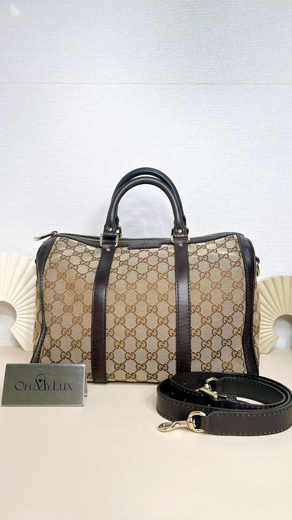 Gucci Canvas Boston Bag