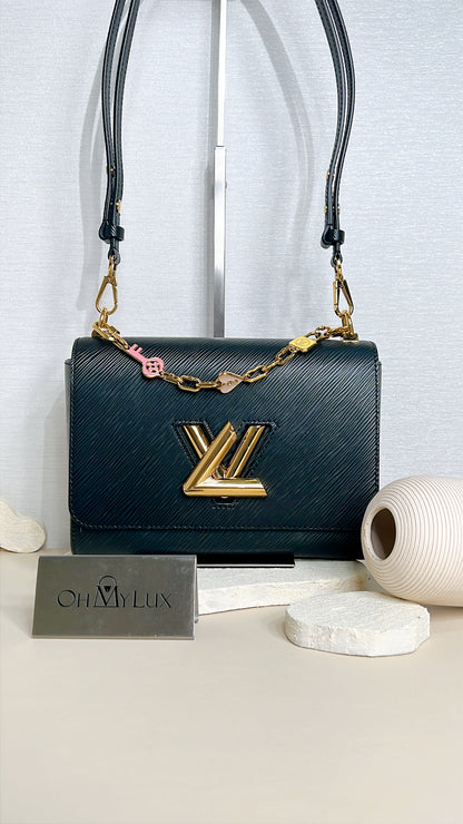 LV Twist MM in Black Epi Leather