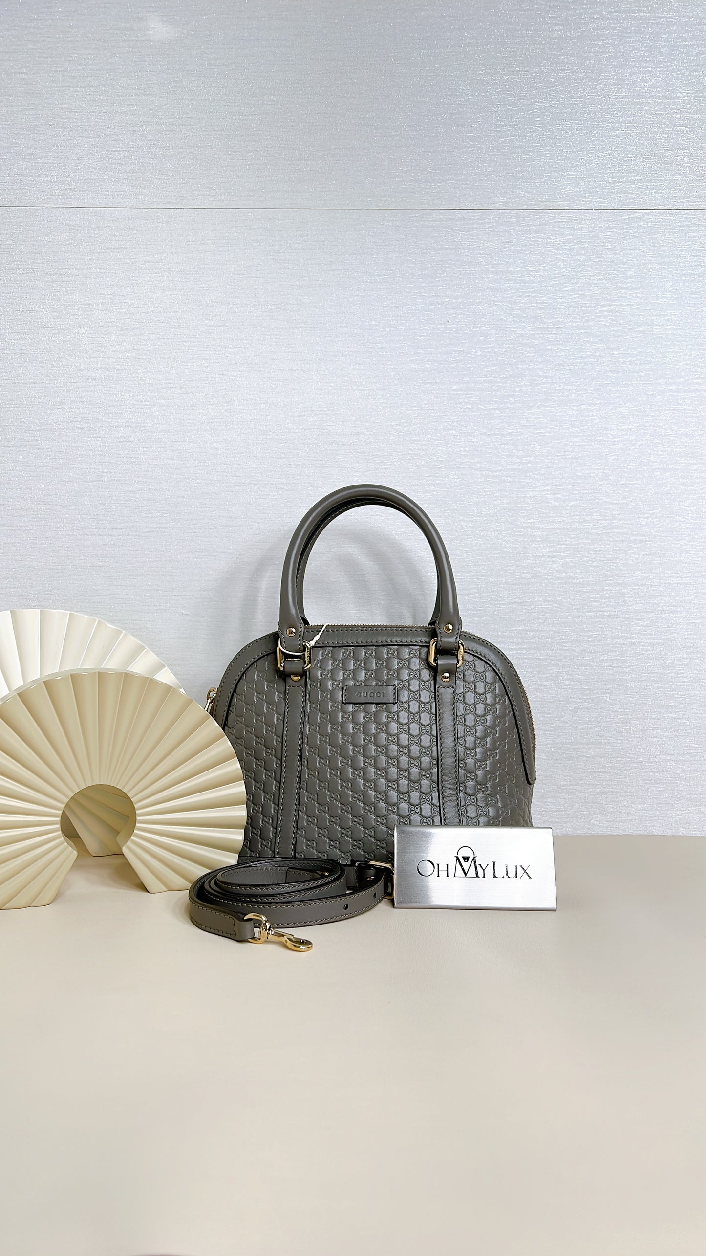 Gucci Guccissima Mini Dome in Grey