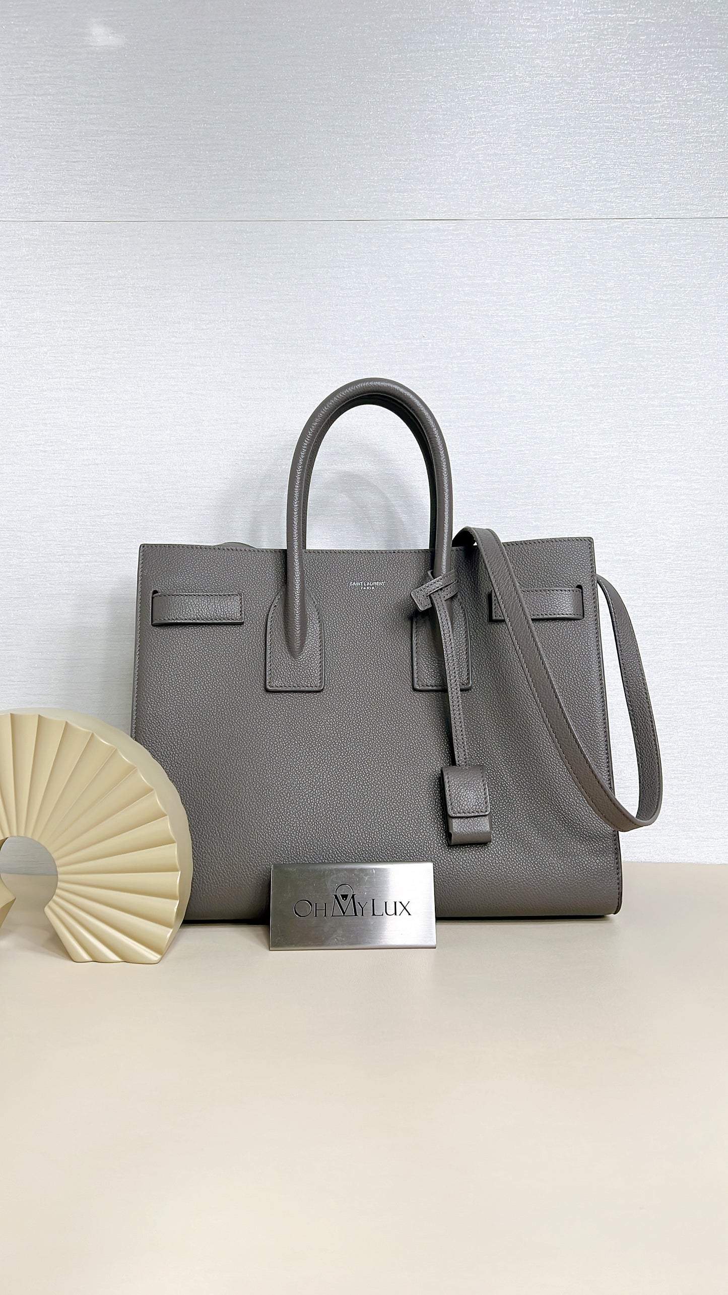 YSL Sac De Jour Small in Grey