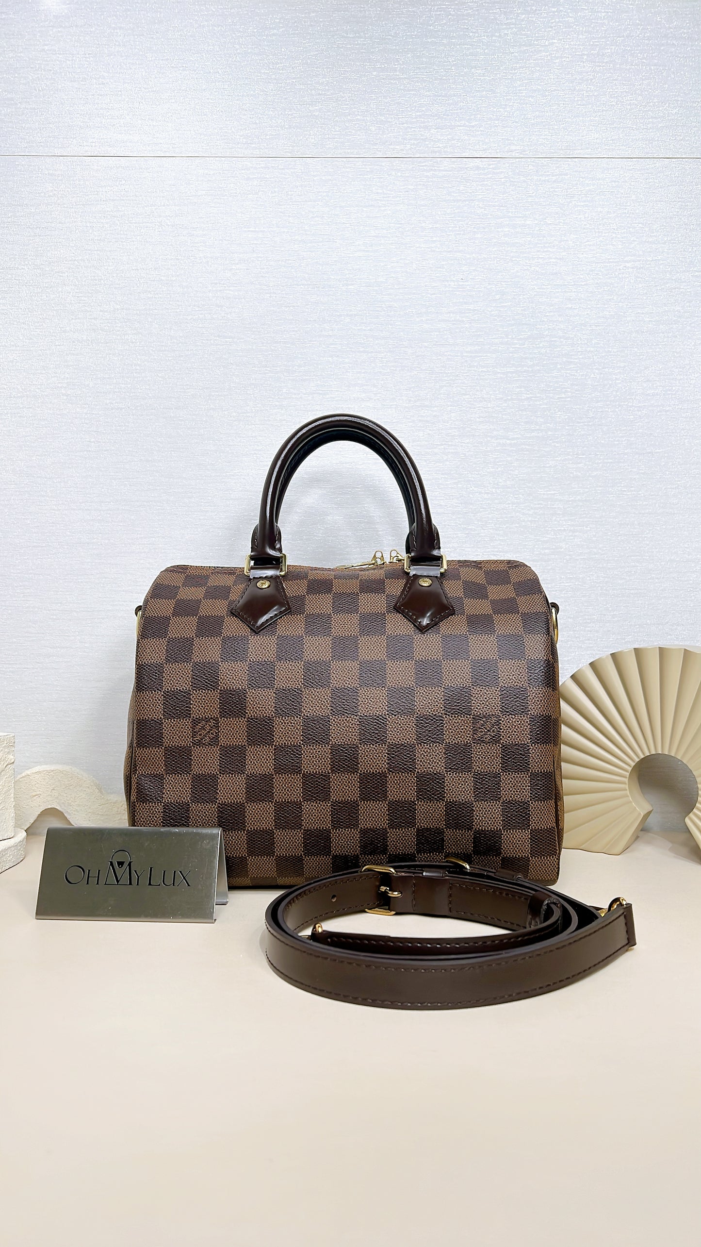 LV Damier Ebene Speedy Bandouliere 25