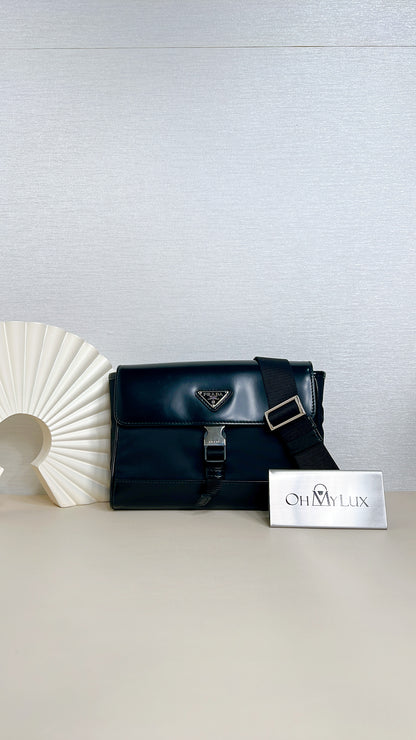 Prada Nylon and Leather Small Crossbody Bag