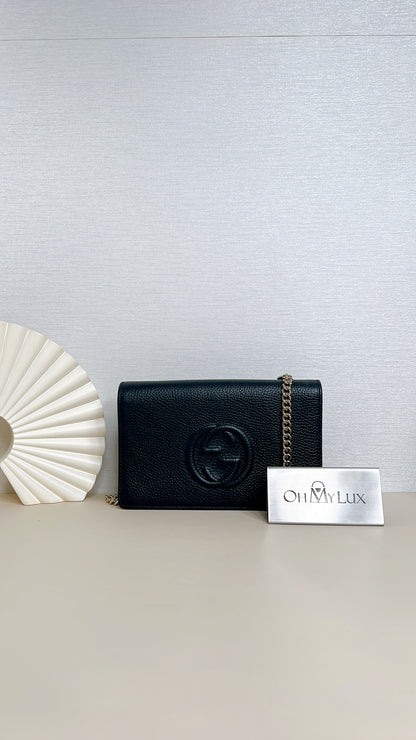 Gucci Soho Wallet On Chain in Black