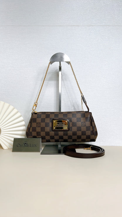 LV Damier Ebene Eva Clutch