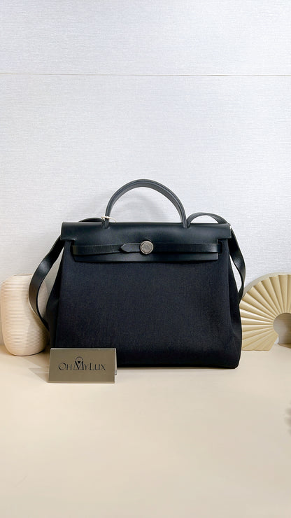 Hermes Herbag Zip 31 in Noir