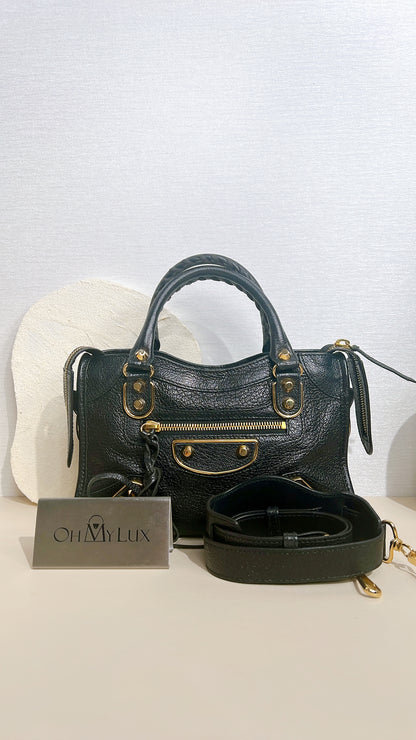 Balenciaga City Edge Mini in Black GHW
