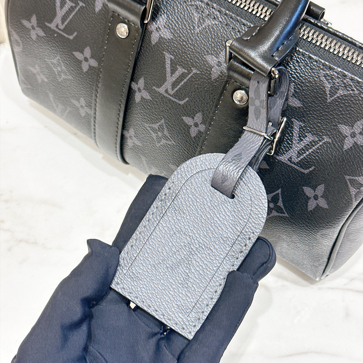 LV Keepall 25 in Monogram Eclipse